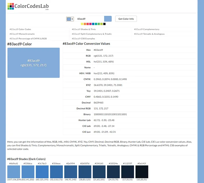 Pantone lab value