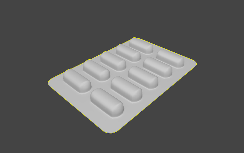 دانلود فایل‌های سه بعدی برای طراحی بسته بندی - فایل سه بعدی برگه کپسول دارو برای اسکو